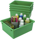Storex Letter Size Deep Storage Tray – Organizer Bin for Classroom, Office and Home, Green, 5-Pack (62527U05C) , 10 x 13 x 5 Inches by Storex