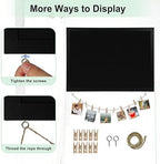 DOLLAR BOSS Double-Sided Bulletin Boards with Linen, 24"x18" Black Cork Board - Image 5