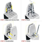 4 Packs Sneeze Guard Support, Aluminum Vertical Partition Board Clamp, Acrylic Desk Divider Support Clamp, Desk Shield Privacy Panel Clamps for Clear Shield for Countertop Reception - Image 4