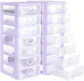 Thyle 2 Pcs Small Parts Organizer Drawers Stackable 7-drawer Box, Purple by Thyle