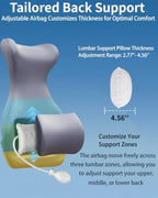 27.7'' Adjustable Airbag Full Back Lumbar Support Pillow, Back Pain Relief - Image 2