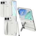 for iPhone Ultra Case with Pen Holder & Stylus & Finger Strap White by YQODSZ
