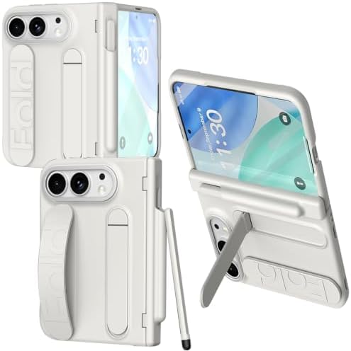 for iPhone Ultra Case with Pen Holder & Stylus & Finger Strap White by YQODSZ