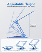 LOXP Adjustable Laptop Stand, Computer Stand with 360 Rotating Base - Image 3