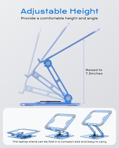LOXP Adjustable Laptop Stand, Computer Stand with 360 Rotating Base - Image 3
