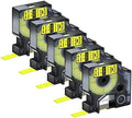 5 Pack Compatible for Dymo Rhino 18056 Black on Yellow 1/2" x 4.9' Industrial Heat Shrink Tube Labels for Rhino 1000 3000 4200 5000 5200 6000 3M Label Maker by KCMYTONER