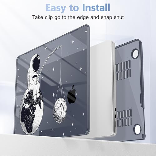 Case for 2026/2025/2024/2023 MacBook Air 15-inch Laptop Release M5 A3448 /M4 A3241 /M3 A3114 /M2 A2941, Stylish Protective Hard Shell Cover for MacBook Air 15.3 inch - Astronaut Enjoy - Image 5