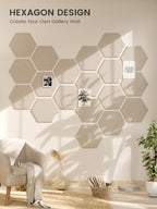 Fluxynara Extra Large 12-Pack Felt Bulletin Board Tiles, Oatmeal - Image 6