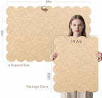Scalloped Bulletin Board 40x30 inches, Decorative Felt Pin Board for Wall - Image 2