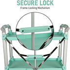Olympia Tools 89-353 Pack N Roll Collapsible Service Cart, XL, 300LB Capacity, Teal - Image 6