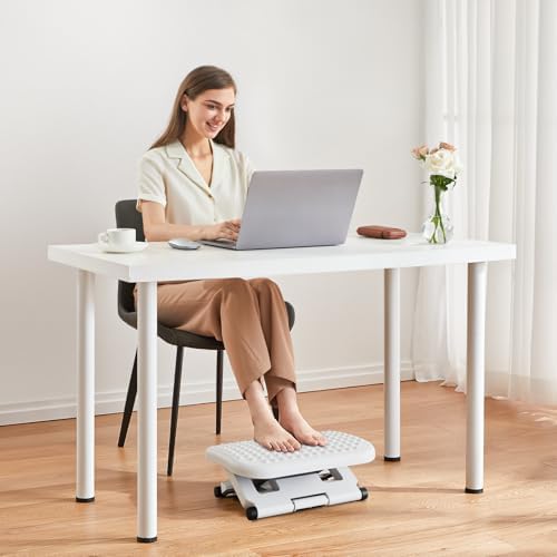HUANUO Adjustable Foot Rest for Under Desk with 3 Height Position, White - Image 2