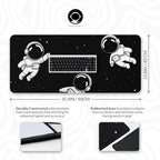 keycadets Gravity Gaming Mouse Pad, Extra Large Desk Pad for Keyboard and Mouse, Non-Slip Mousepad Desk Mat with Foam Core, Anti-Fray Lock Stitching and Low Friction Cloth Surface (35.4” x 15.8”) - Image 3