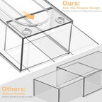 Desk Organizer with 14 Drawers, Clear, Stackable - Image 4