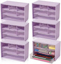Briwooody 6 Pack Small Drawer Organizer Stackable Desktop Storage, Purple by Briwooody