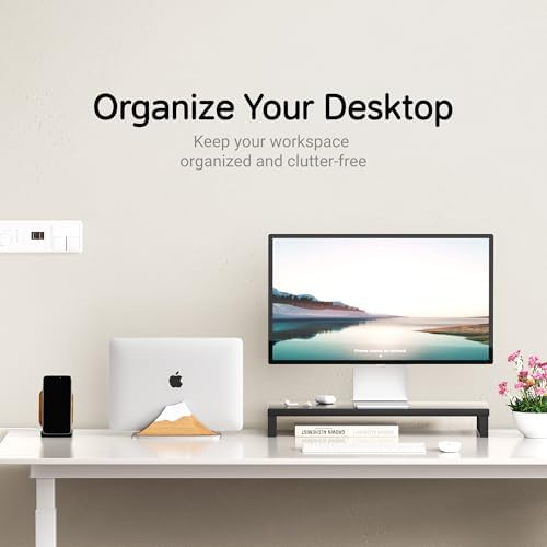 AFOOYO Vertical Laptop Stand - Snow Peak-Shaped Wooden Holder Dock Compatible with MacBook, Surface, Chromebook, Dell & More - Space-Saving Design for All Laptops - Image 2