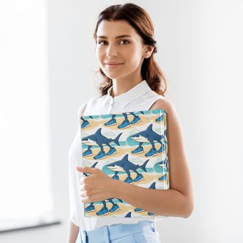 ALAZA Italian Brainrot Meme Tralalero Tralala Shark 5 3 Ring Binder 1.5 Inch Three Ring Office Binders w/clipboard & 3 Pockets, Hold 200 Sheets, 2 pcs - Image 6