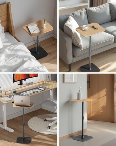 Viozon Floor Laptop Stand for Bed,Laptop Table, Small & Portable Standing Desk with Adjustable Height 26.7"-36.62", Quick Installation for Office,Conference Room,Living Room,Home Office,Bed/Sofa Side - Image 4