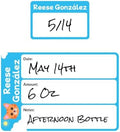 Name Bubbles - Reusable Baby Bottle Labels for Daycare (20 Labels) - Kids Washable Name Tags for Bottles, Sippy Cups, & Snack Containers, Waterproof, Baby Name Stickers, Write-On (Cats) by NameBubbles