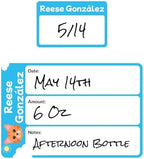 Name Bubbles - Reusable Baby Bottle Labels for Daycare (20 Labels) - Kids Washable Name Tags for Bottles, Sippy Cups, & Snack Containers, Waterproof, Baby Name Stickers, Write-On (Cats) by NameBubbles