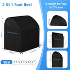 Foot Rest for Under Desk with 3 Heights, Foot Stool, Black - Image 2