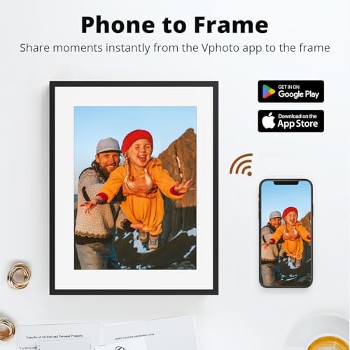 Digital Picture Frame 15 inch FHD Touch Screen WiFi Digital Photo Frame Instant Share Photos and Videos via App, Email, Cloud, Portrait and Landscape, Best Gifts for mom, Christmas mom Gifts - Image 5