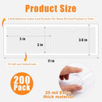 TOTiyea Clear Adhesive Pockets 200 Pack 3"×5",Strong Adhesive Backing - Image 2
