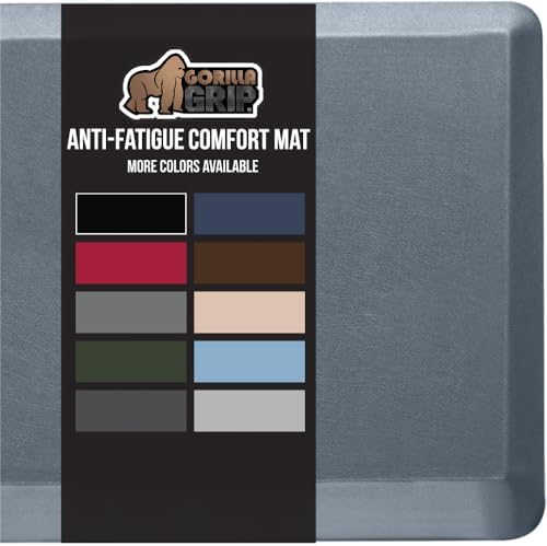 GORILLA GRIP Cushioned Antifatigue Kitchen Mat for Floor, 20x32, Charcoal by GorillaGrip
