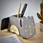 I'm Wood Multipurpose Eyeglass Phone Pen & Pencil Holder Stand Stationery Desk Organizer Accessories, For Home Office Desktop Decor Birthday Graduation Gifts “Dream Big Aim High” (Cat) - Image 5