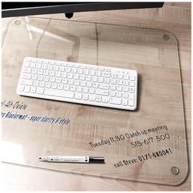 Desktex Glaciermat Anti-Skid Tempered Glass Desk Pad, 19-inch x 24-inch, Clear (FCDE1924G) - Image 5