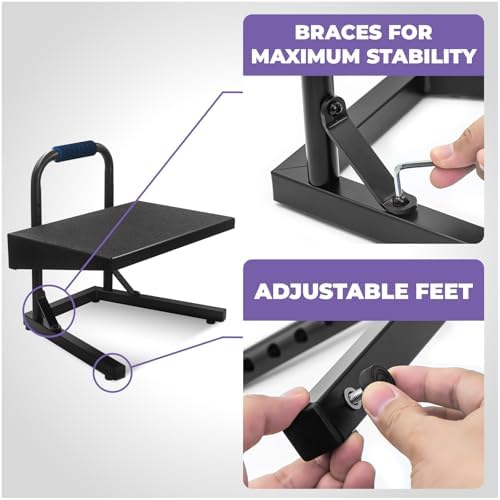 Liquid Stands Ergonomic Guitar Foot Stool Under Desk for Kids - Height Adjustable Elevated Piano Foot Rest- Piano Foot Rest for Beginners - Enhance Comfort and Improve Posture for Long Sessions - Image 4