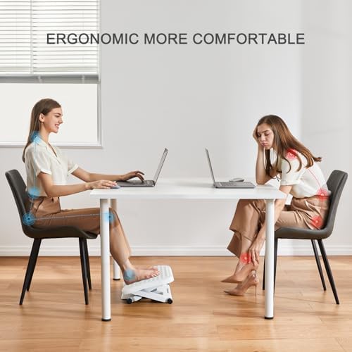 HUANUO Adjustable Foot Rest for Under Desk with 3 Height Position, White - Image 4