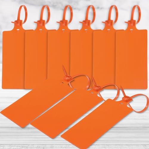 Youyole Plastic Seal Tags Self-Lock 250mm,Orange,2.28 X 3.94 Inches - Image 7