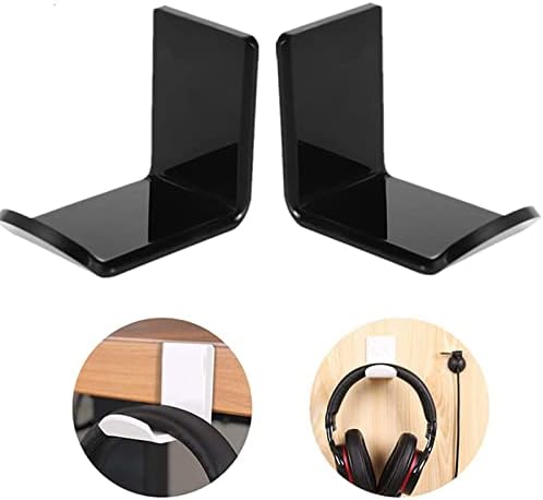Headphone Stand/Headset Holder Headphone Stand, Earphone Clamp Sticky Headset Hanger - Adhesive Headphone Holder Hook Mount, Headset Stand Holder Clip Under Desk PC Gaming Headset Stand ( Color - Image 4