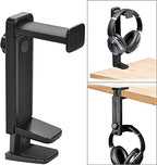 SCUUBE Headset Stand Headphone Stand 360 Degree Rotating Headphone Stand 2 in 1, Above&Under Desk Gaming Headset Holder Mount Hook Headset Stand Headset Holder Headphones Holder - Image 5