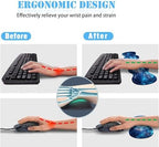Keyboard Wrist Rest+Mouse Wrist Pad+Desk Pad Set,Memory Foam Ergonomic Easy Typing Pain Relief for Computer Laptop Office Home - Starry Sky Mandala - Image 3