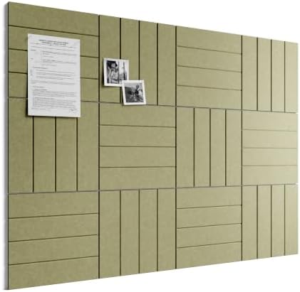 Bumusty 48" x 36" Large Cork Board Alternative, Olive Green by BUMUSTY