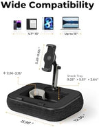 SupeDesk Laptop Lap Desk, Adjustable iPad Holder for Bed, 360° Swivel Tablet Arm, Laptop Desk with Mouse Pad, Snack Bowl & Cup Holder, Fits 4.7–13” Tablets & 15” Laptop (Black) - Image 3