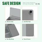 SELEAD Desktop Glass Whiteboard with Wireless Charger and Storage, Gray - Image 4