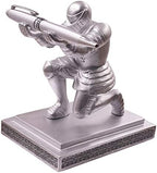 Executive Knight Pen Holder with A Cool Pen, Home Office Desk Organizers Decor Resin Pen Holder, Christmas Gift Idea for Dad, Uncle, Man, Boyfriend, Friends Silver by Ofiedx