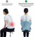 Seat Cushion with Backrest for Office Chair, Adjustable Back Support Cushion with Memory Foam, Folding Chair Cushion for Home Office, Floor Sitting, Gaming & Reading (Blue) - Image 2