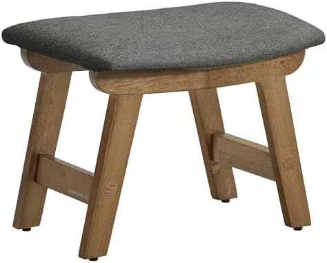 SONGMICS Foot Stool Ottoman, Padded Foot Rest Under Desk, Solid Wood Frame by SONGMICSbySONGMICSHOME