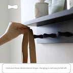Entrance Coat Rack ，Coat Hooks, Wall-Mounted Wooden Hook Rack, Wall-Mounted Shelves are Very Suitable (Black Color Finish—A-2) - Image 7