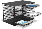 TRU RED Wire Mesh File Organizer, 12-Compartment, Matte Black, 2-Pk - Image 3