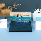 Titanic 3D Memo Pad with Lights, Tear Off Paper Reveal Ship Sticky Note Pad 3D Paper Craft Titanic Notepad DIY Office Home Decoration Gifts - Image 2