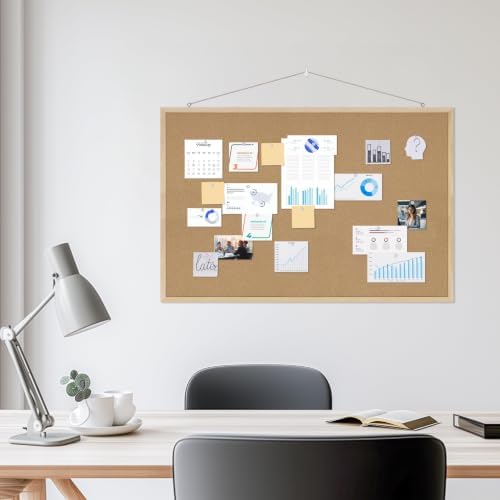 DAHAPYBOO Bulletin Board for Office with Pin Oak Wood Boards 2Pack,36x24 - Image 5