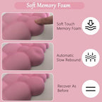 Pink Cloud Large Mouse Pad for Desk Cloud Keyboard Wrist Rest 4PCS Extended Cloud Desk Mat Pad Set Memory Foam Non-Slip Ergonomic Cute Gaming Mouse Pad Wrist Support for Computer Laptop Home Office - Image 4