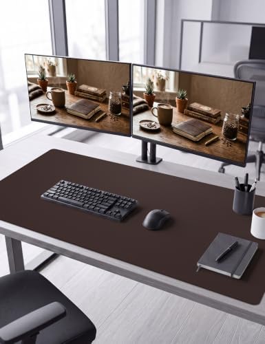 Leather Desk Mat 71" x 15.7", Rich Brown Large Desk Pad Protector - Image 7