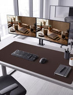 Leather Desk Mat 55" x 24", Rich Brown Large Desk Pad Protector - Image 7