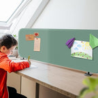 DECOLAB Portable Privacy Desk Tabletop Divider 48"x18", Aqua - Image 3