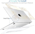 MEEgoodo for M5/M4/M3/M2 MacBook Air 15 inch Case 2026 2025 2024 2023, Case Fit Model (A3448/A3241/A3114/A2941) for MacBook Air 15.3 inch, Drawn Golden Floral - Image 5